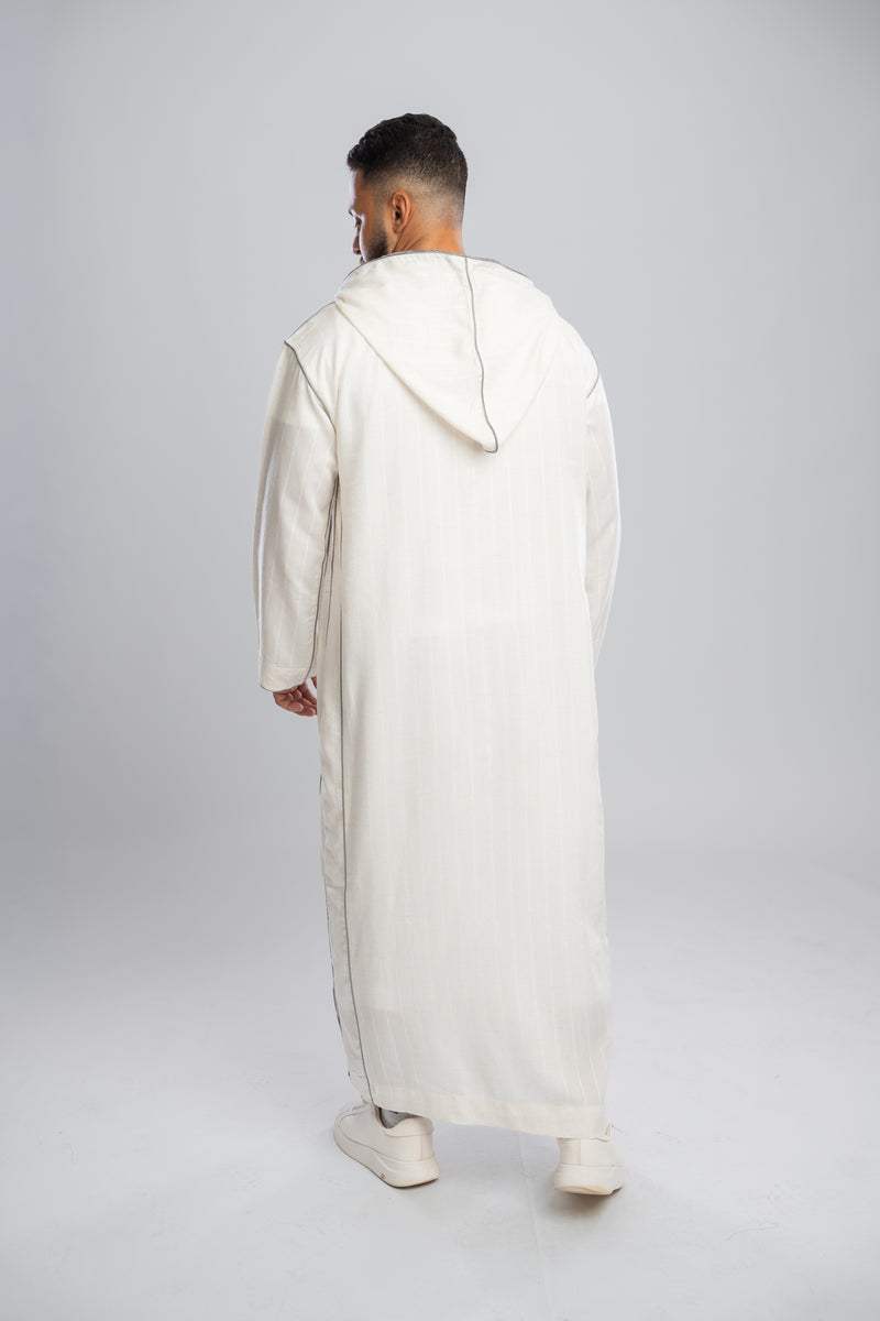 Moroccan Linen Thobe for Men – Gray