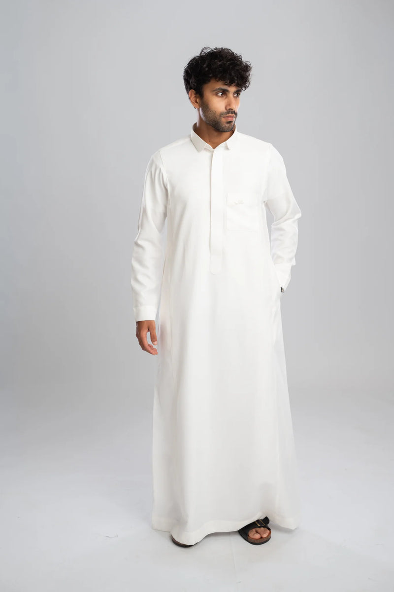 Saudi Thobe for Men – Honeycomb - Cream