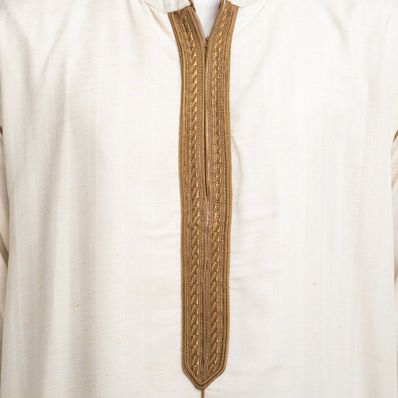 Moroccan Linen Thobe for Men – Olive