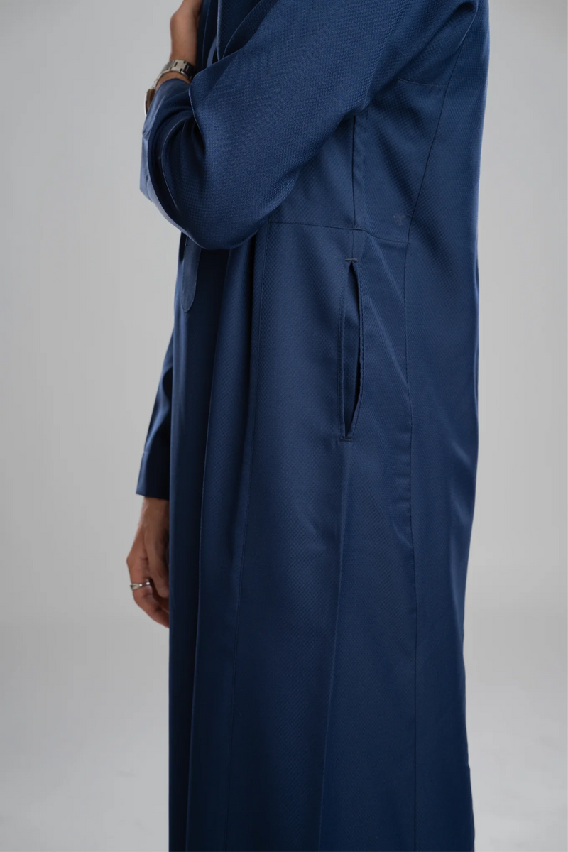 Saudi Thobe for Men – Honeycomb - Navy