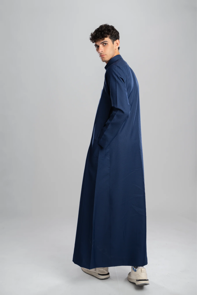 Saudi Thobe for Men – Honeycomb - Navy