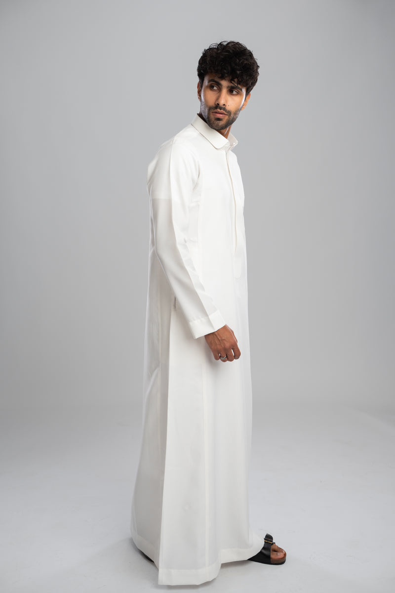 Saudi Thobe for Men – Honeycomb - Cream