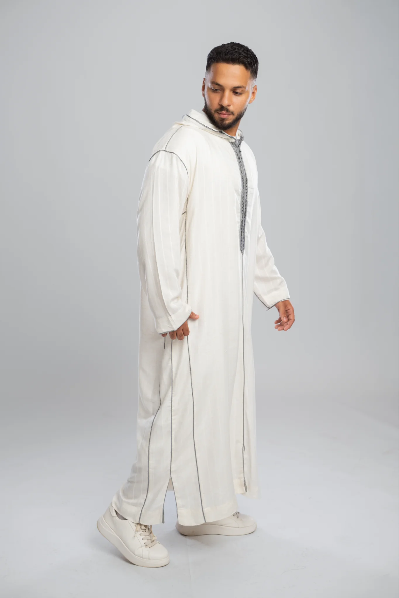 جلباب أطلس – رمادي
