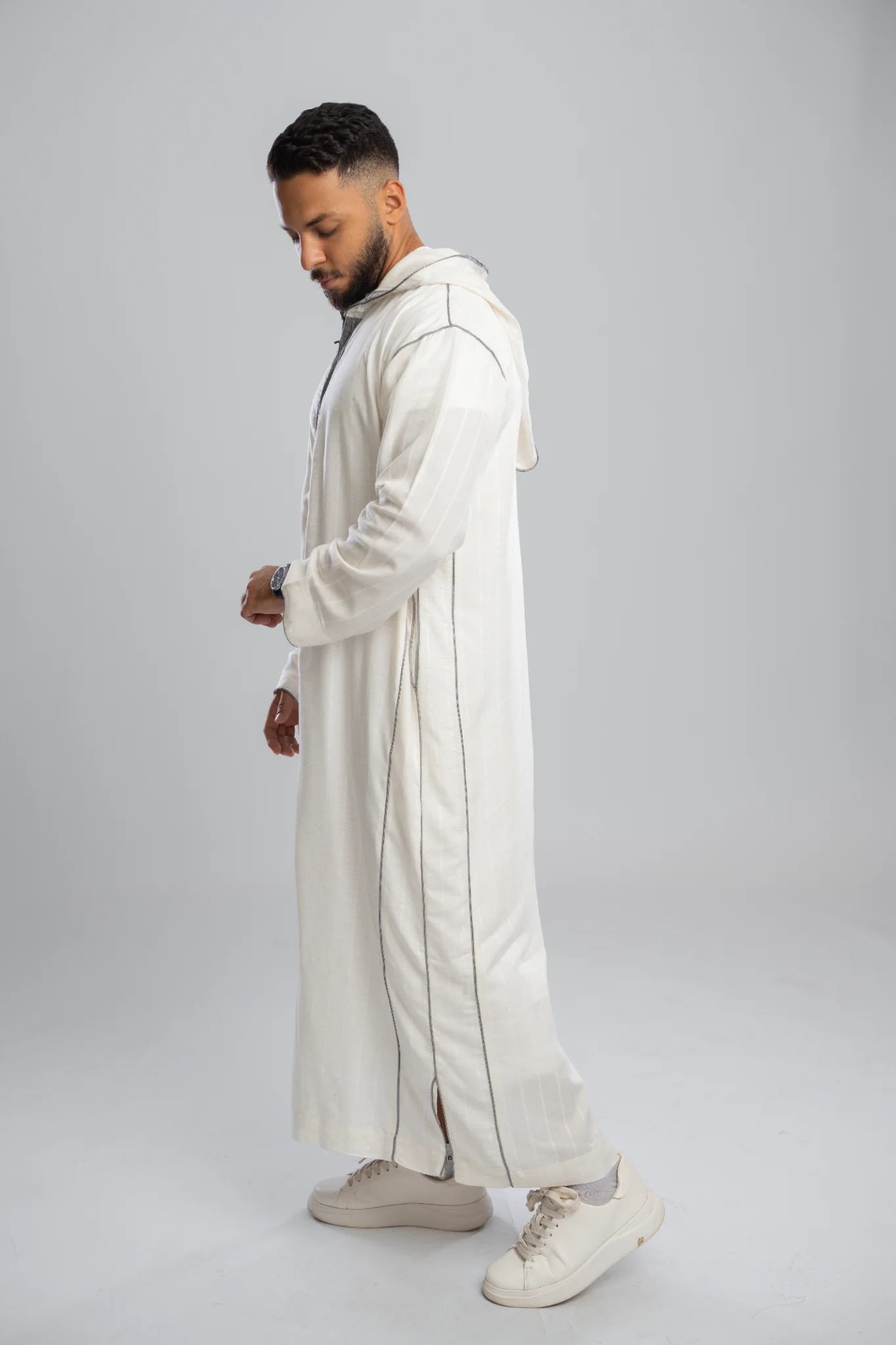 جلباب أطلس – رمادي