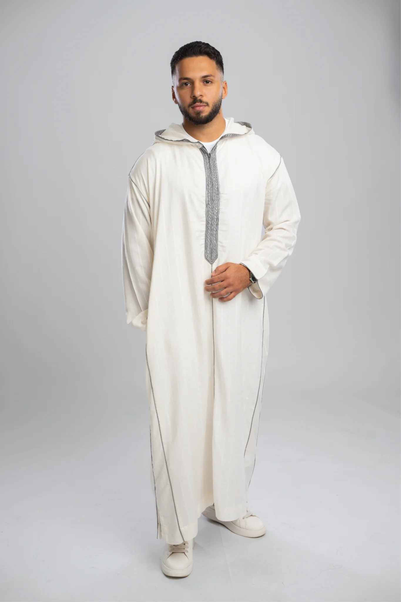 جلباب أطلس – رمادي