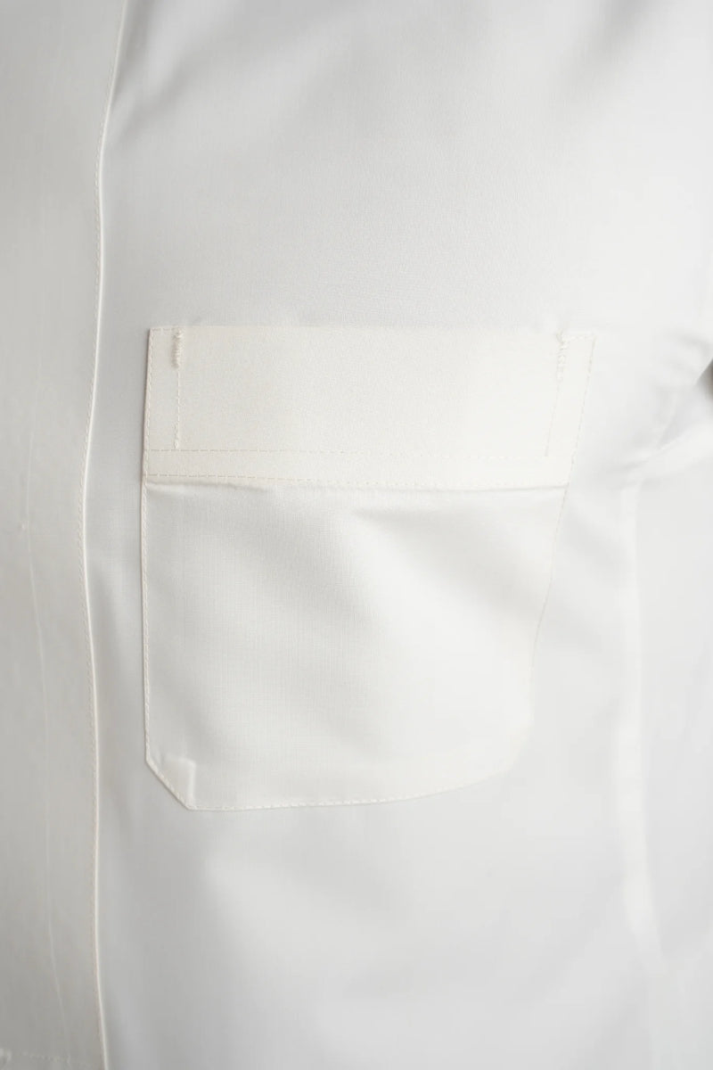 Saudi Thobe for Men – Half-Collar - White